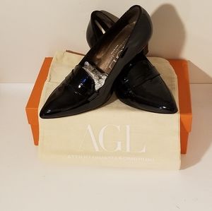 AGL‎ Black Heels Pointed Toe With Dust Bag And Box
